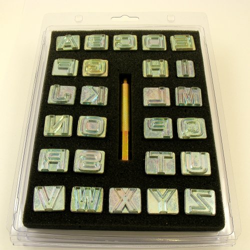 Block Alphabet Letter Stamps for Leather 3/4" (20mm) artisanleather.co.uk